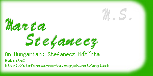 marta stefanecz business card